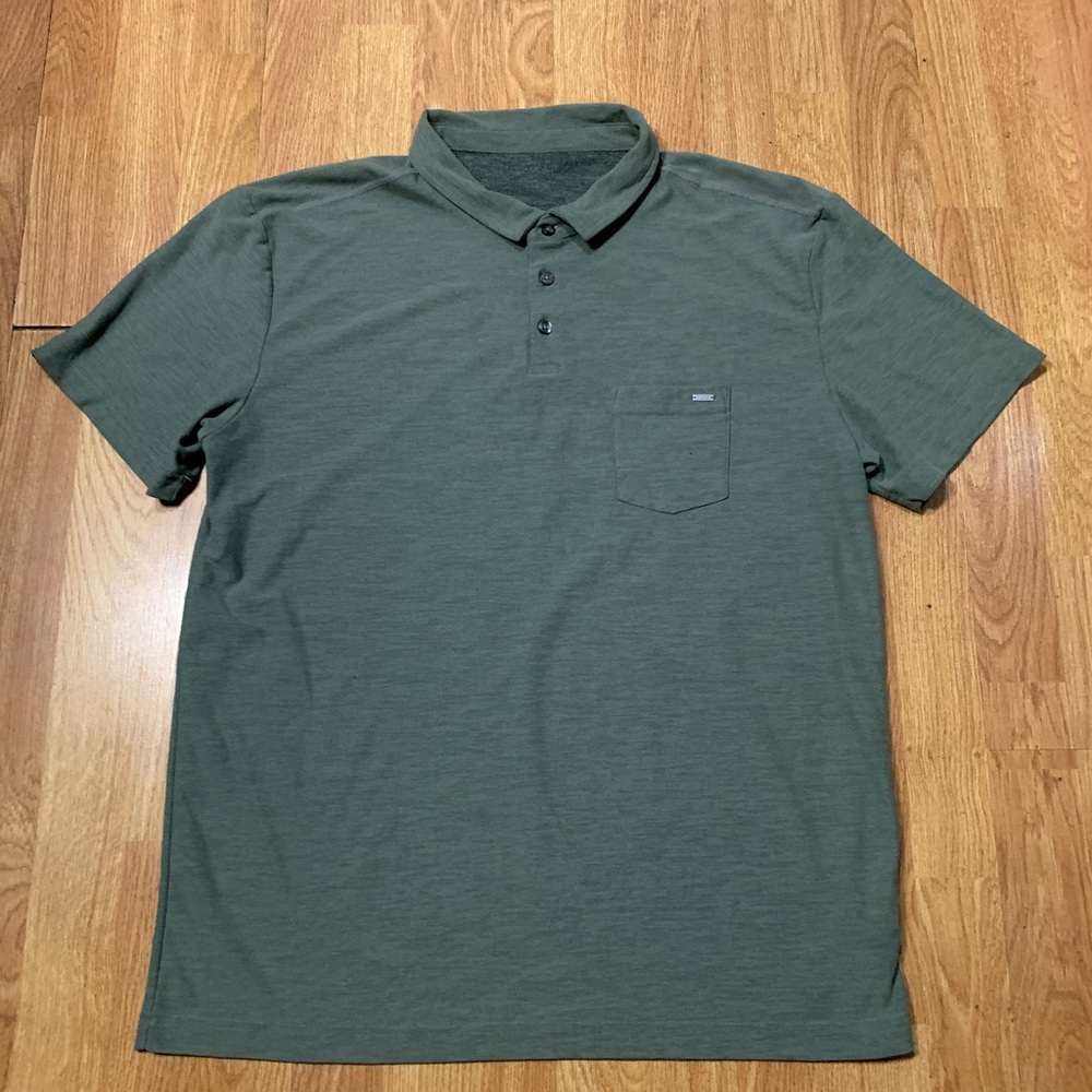 Vuori Ace Polo Shirt Mens Size XL Green Pullover Stretch Golf Tennis Comfort